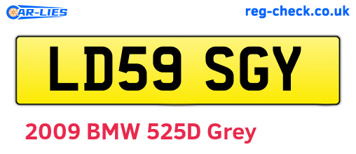 LD59SGY are the vehicle registration plates.