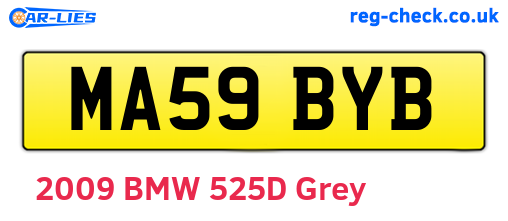 MA59BYB are the vehicle registration plates.