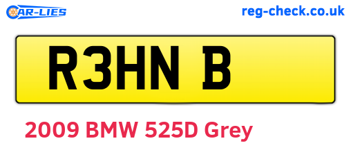 R3HNB are the vehicle registration plates.