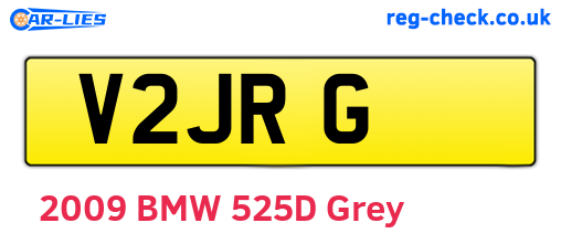 V2JRG are the vehicle registration plates.