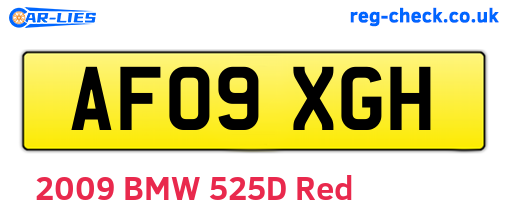 AF09XGH are the vehicle registration plates.