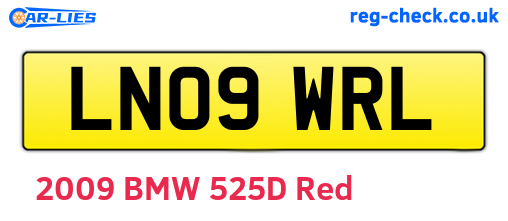 LN09WRL are the vehicle registration plates.