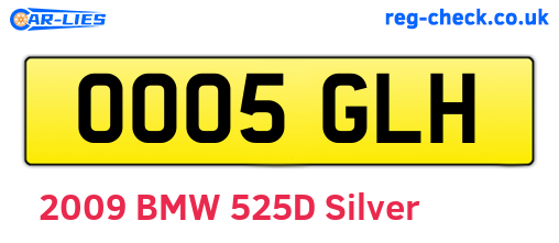 OO05GLH are the vehicle registration plates.