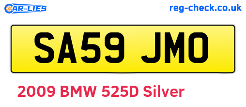 SA59JMO are the vehicle registration plates.
