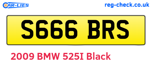 S666BRS are the vehicle registration plates.