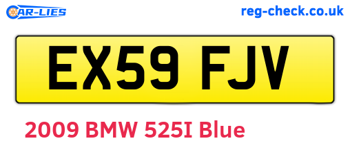 EX59FJV are the vehicle registration plates.