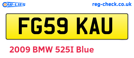 FG59KAU are the vehicle registration plates.