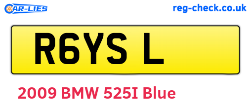 R6YSL are the vehicle registration plates.