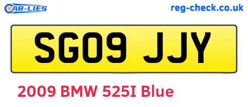 SG09JJY are the vehicle registration plates.