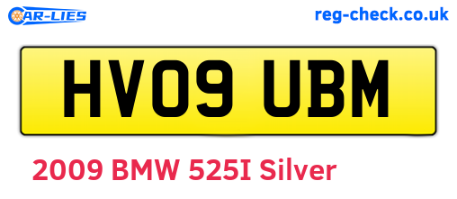 HV09UBM are the vehicle registration plates.