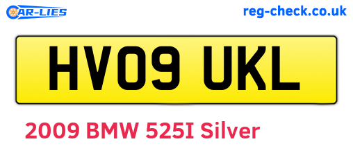 HV09UKL are the vehicle registration plates.