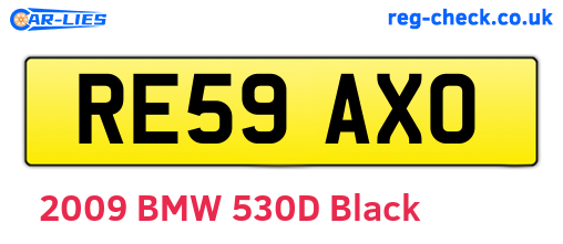 RE59AXO are the vehicle registration plates.