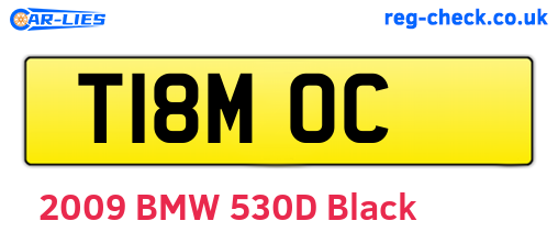 T18MOC are the vehicle registration plates.