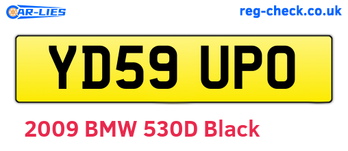 YD59UPO are the vehicle registration plates.