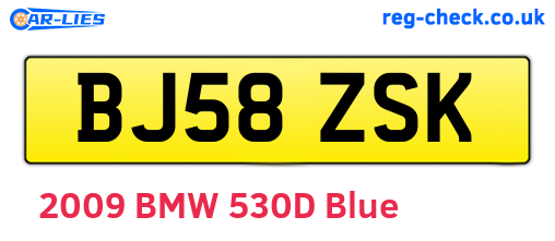BJ58ZSK are the vehicle registration plates.