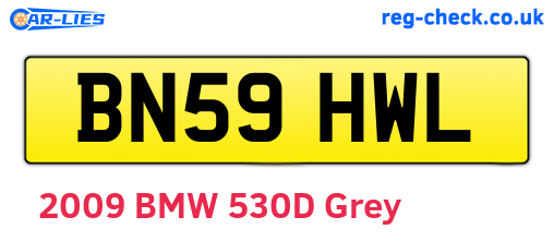 BN59HWL are the vehicle registration plates.