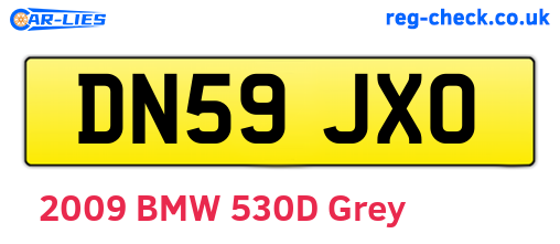 DN59JXO are the vehicle registration plates.