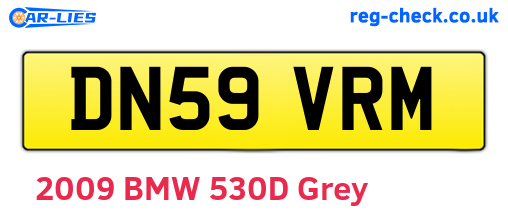 DN59VRM are the vehicle registration plates.