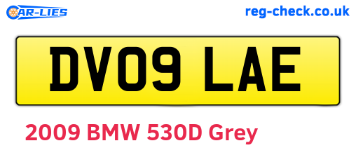 DV09LAE are the vehicle registration plates.