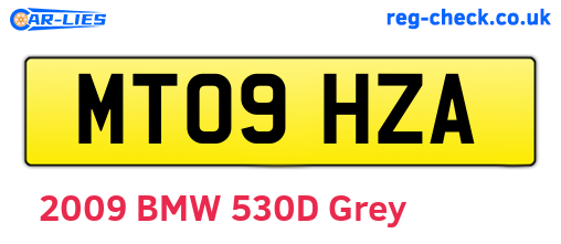 MT09HZA are the vehicle registration plates.