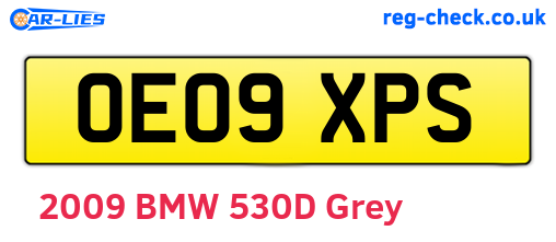 OE09XPS are the vehicle registration plates.