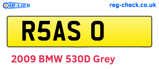 R5ASO are the vehicle registration plates.