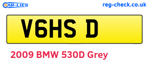 V6HSD are the vehicle registration plates.