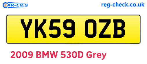 YK59OZB are the vehicle registration plates.