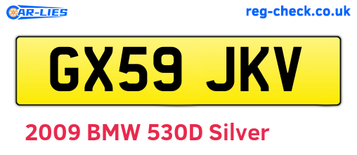 GX59JKV are the vehicle registration plates.