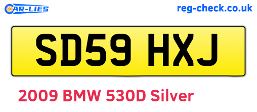 SD59HXJ are the vehicle registration plates.
