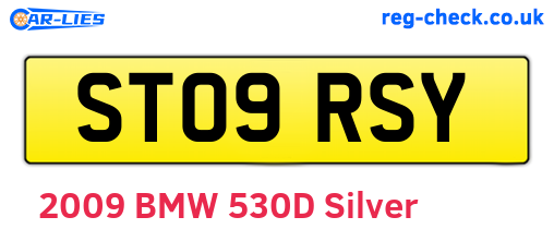ST09RSY are the vehicle registration plates.