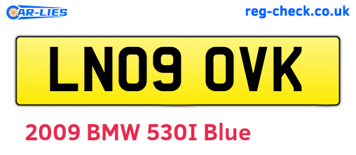 LN09OVK are the vehicle registration plates.