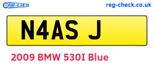 N4ASJ are the vehicle registration plates.