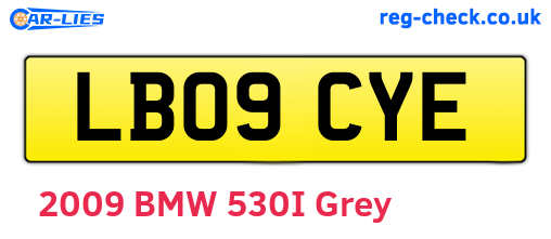 LB09CYE are the vehicle registration plates.