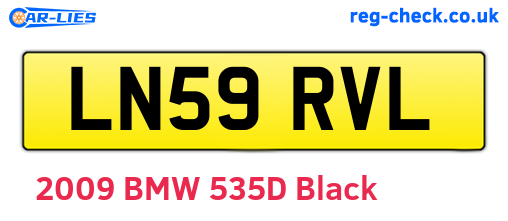 LN59RVL are the vehicle registration plates.