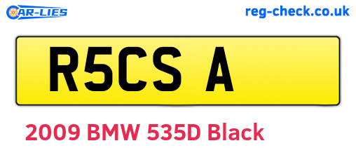 R5CSA are the vehicle registration plates.