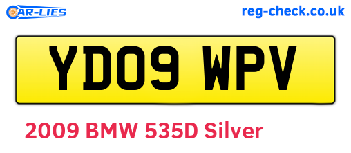 YD09WPV are the vehicle registration plates.