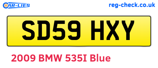 SD59HXY are the vehicle registration plates.