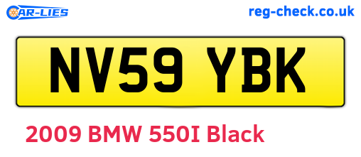 NV59YBK are the vehicle registration plates.