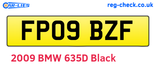 FP09BZF are the vehicle registration plates.