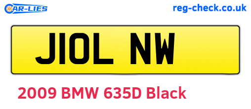 J10LNW are the vehicle registration plates.