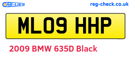ML09HHP are the vehicle registration plates.