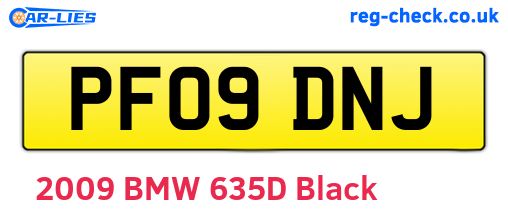 PF09DNJ are the vehicle registration plates.