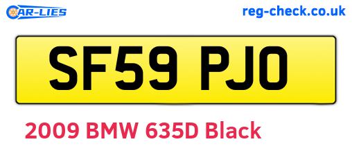 SF59PJO are the vehicle registration plates.