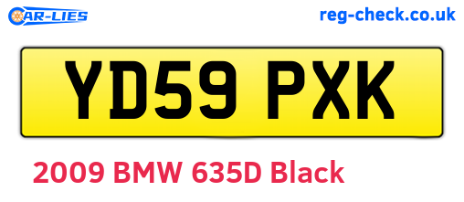 YD59PXK are the vehicle registration plates.