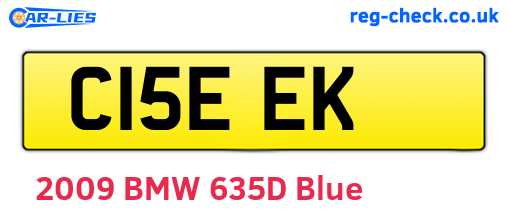 C15EEK are the vehicle registration plates.