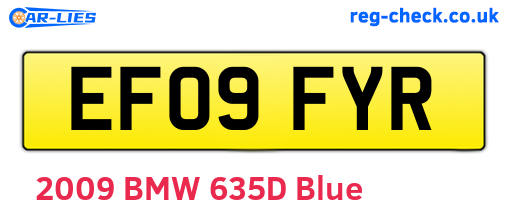 EF09FYR are the vehicle registration plates.