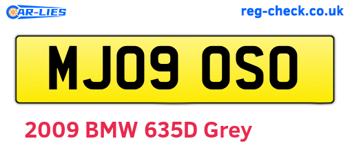 MJ09OSO are the vehicle registration plates.