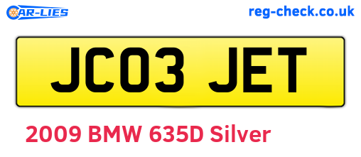 JC03JET are the vehicle registration plates.