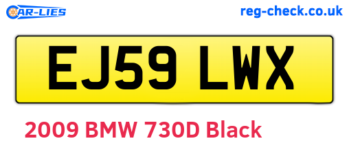 EJ59LWX are the vehicle registration plates.